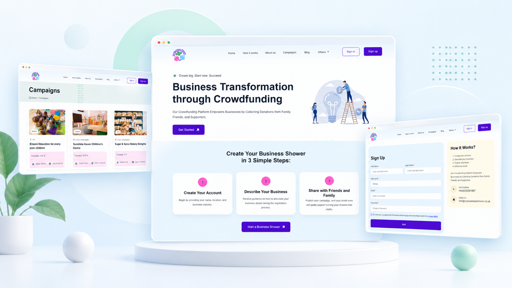 MyBusinessShower visual highlight