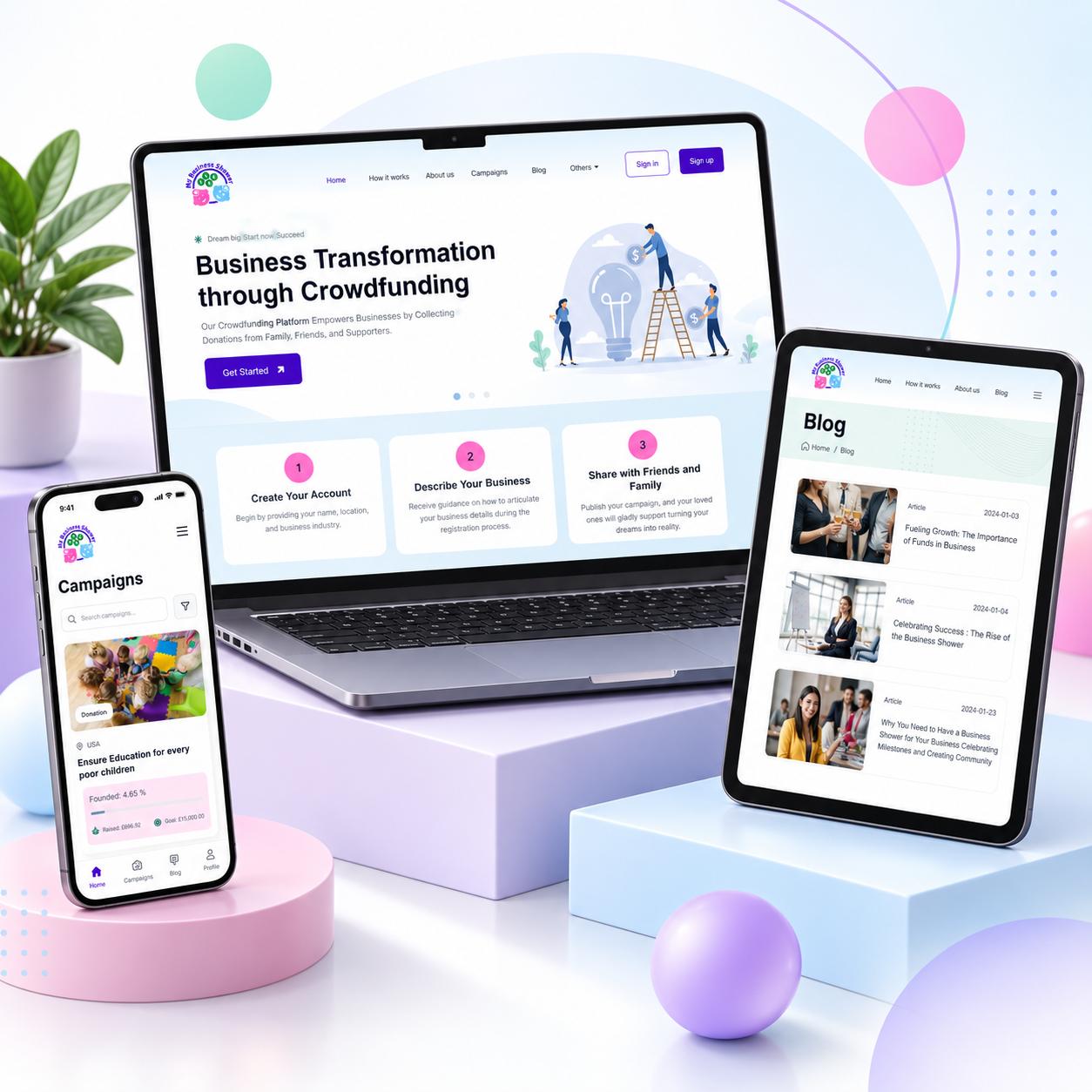 MyBusinessShower visual highlight 2